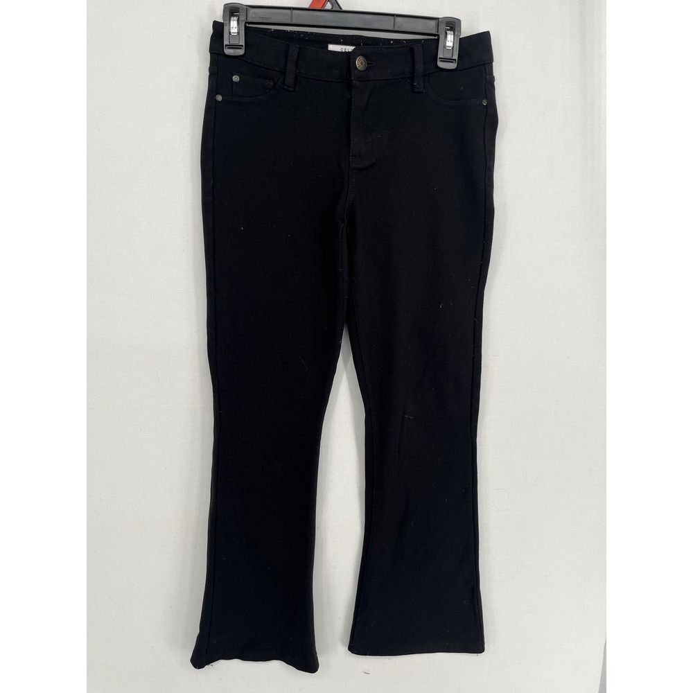 Celebrity Pink The Chic Black Flare Leg Pants Stretch 5-Pocket Solid Black